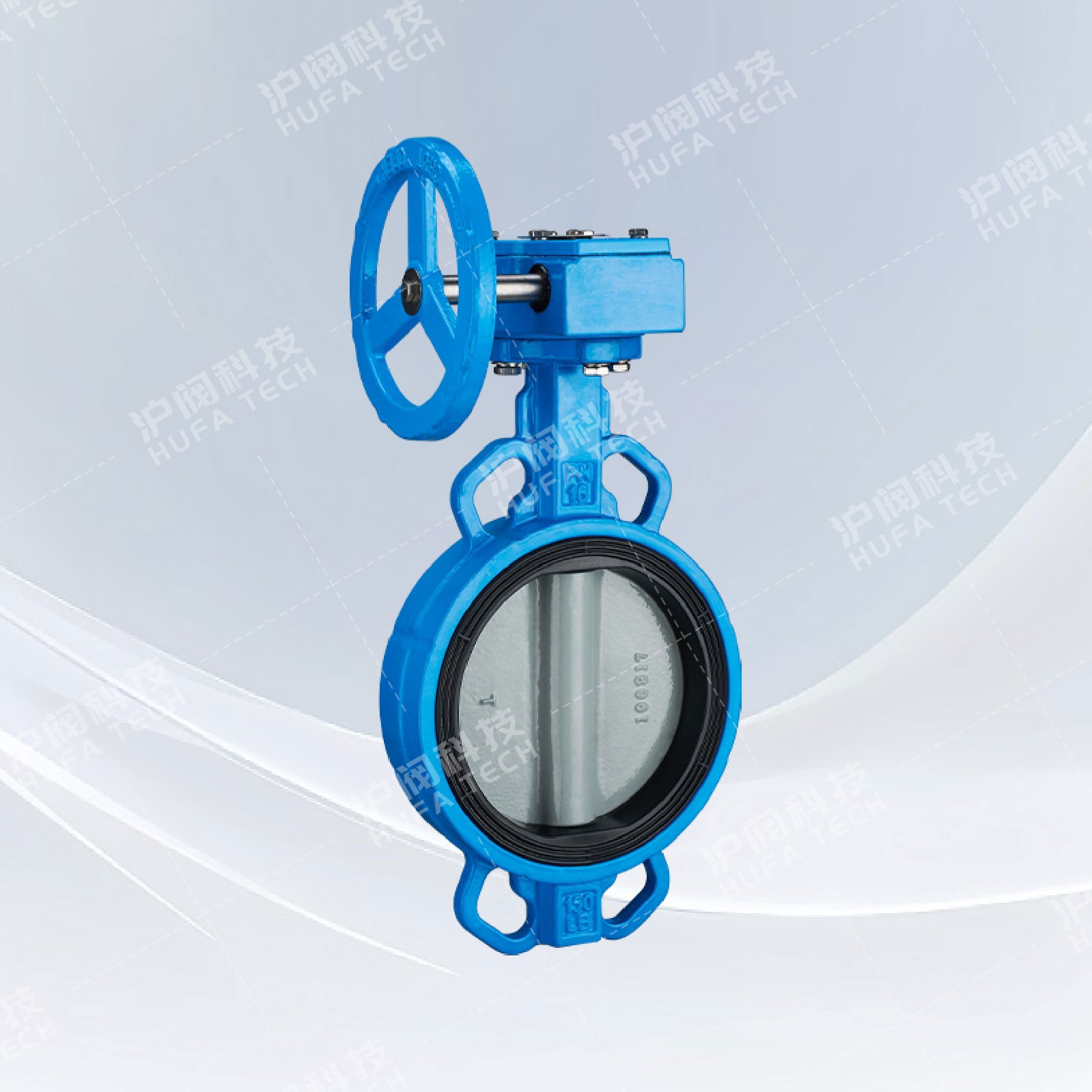 对夹中线蝶阀（蜗轮）