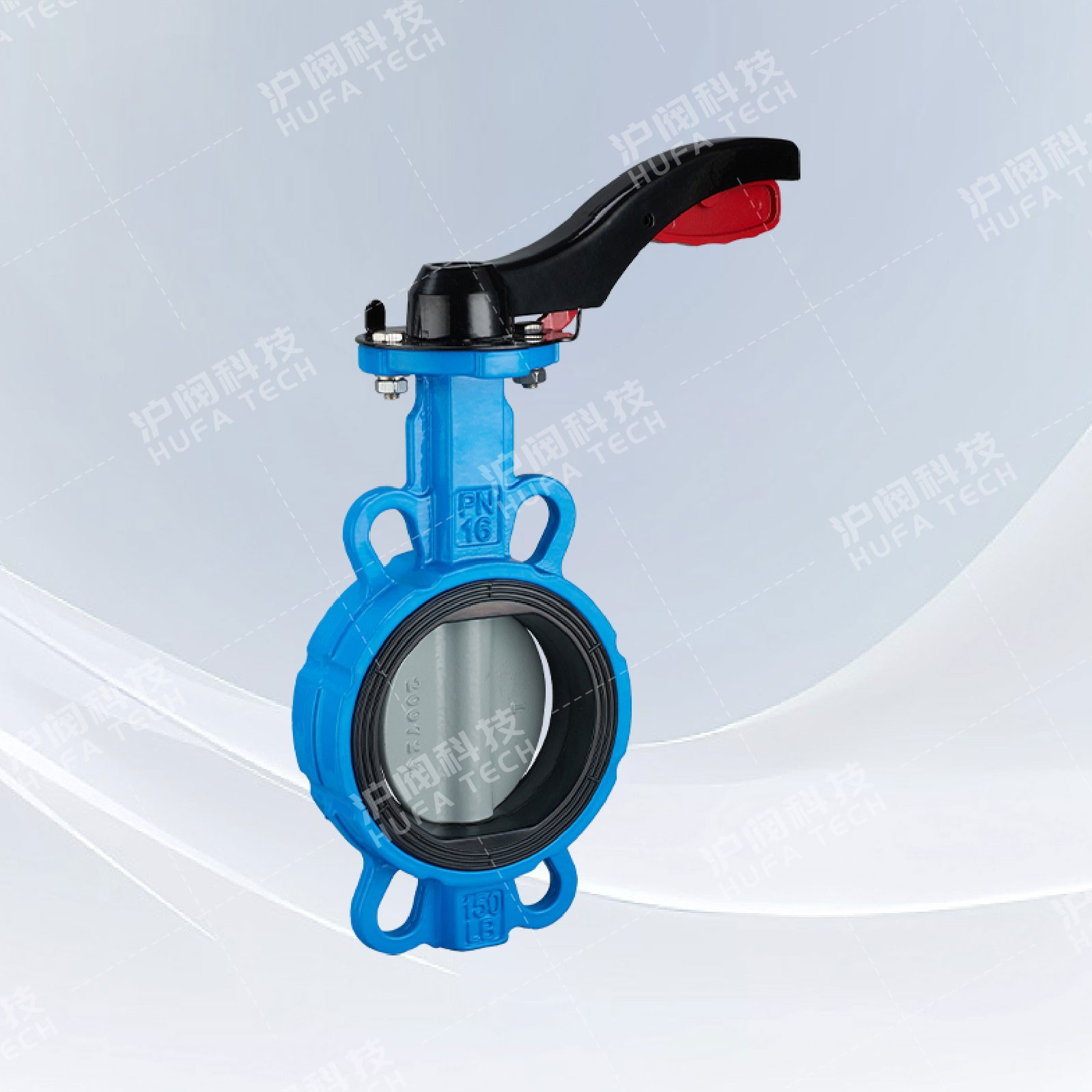 对夹中线蝶阀（手柄）